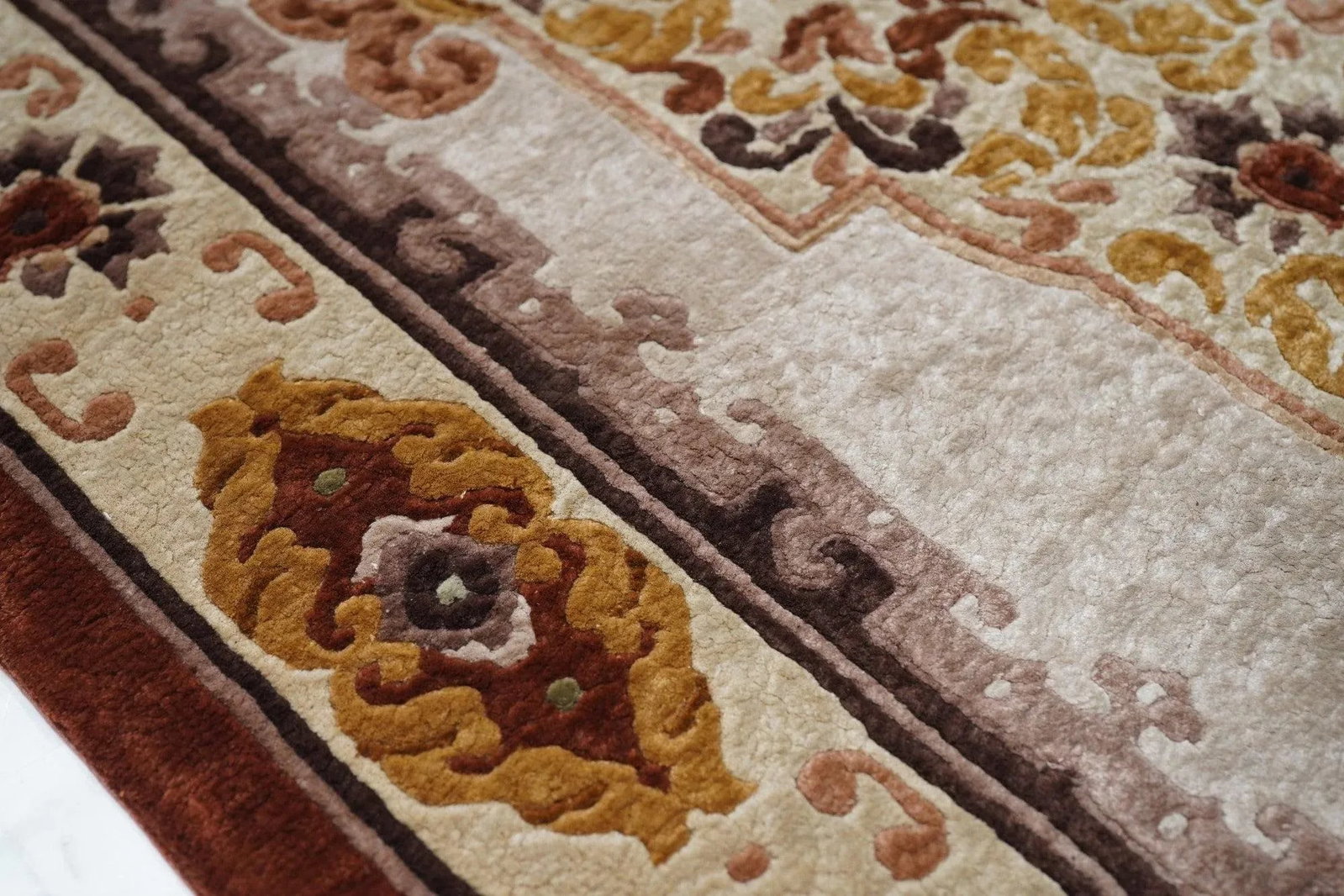 Vintage Chinese Silk Rug 2'3'' X 4'7'' - 4