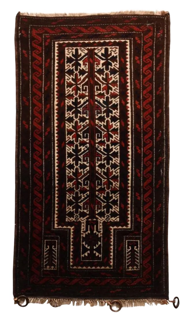Antique Persian Baluch Rug- 2"²2"³ × 4"²: Fine Antique Persian Baluch Rug, Hand Knotted, Circa 1930's Condition: Alterations: Original Condition Unaltered Imperfections: Some Imperfections Condition Notes: Good Condition Dimensions: Height: