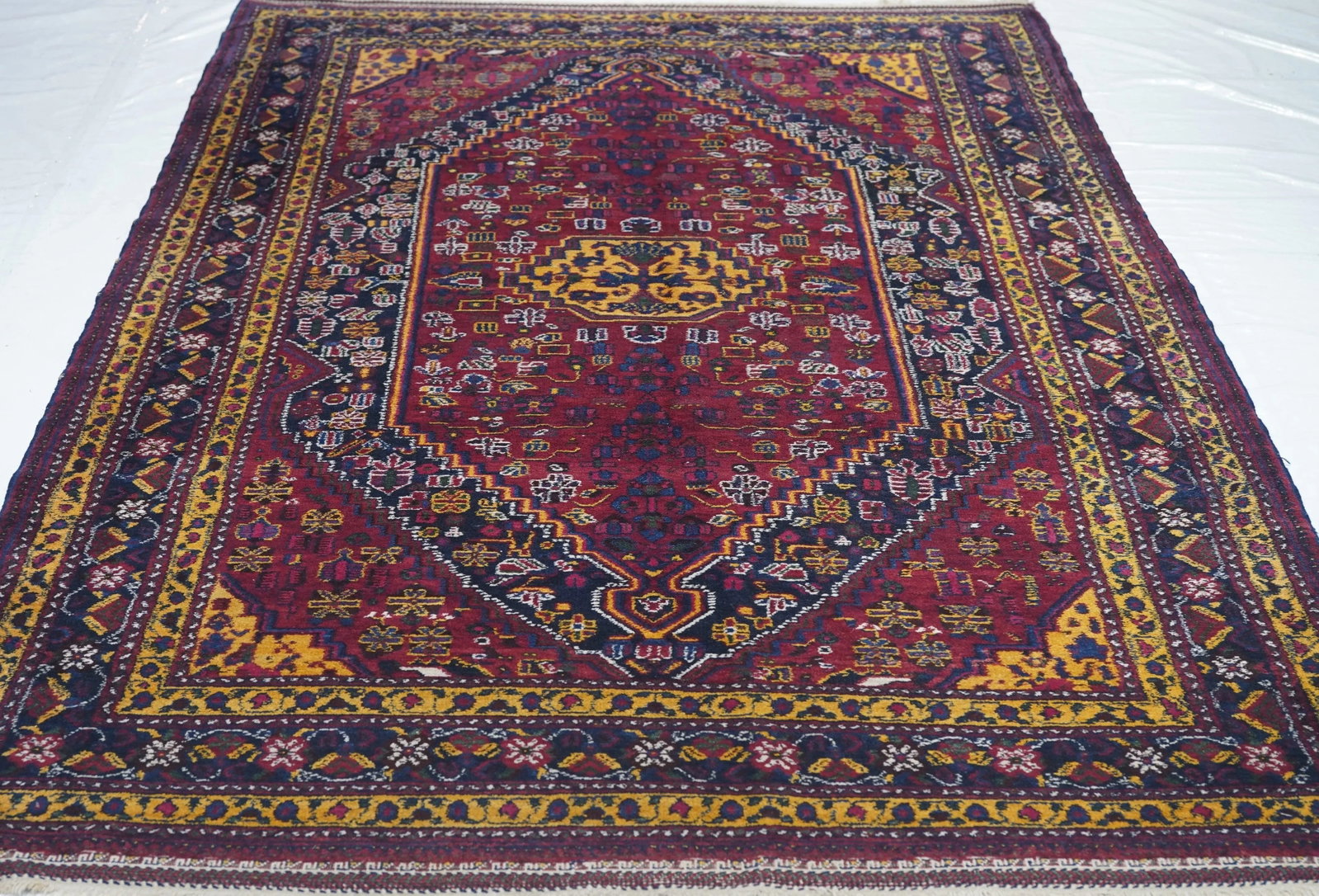 Antique Afshar Persian Rug-5"²3"³ × 7"²7"³ - 10