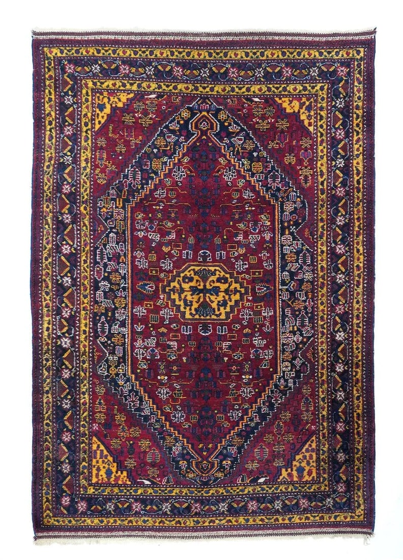 Antique Afshar Persian Rug-5"²3"³ × 7"²7"³ - 2