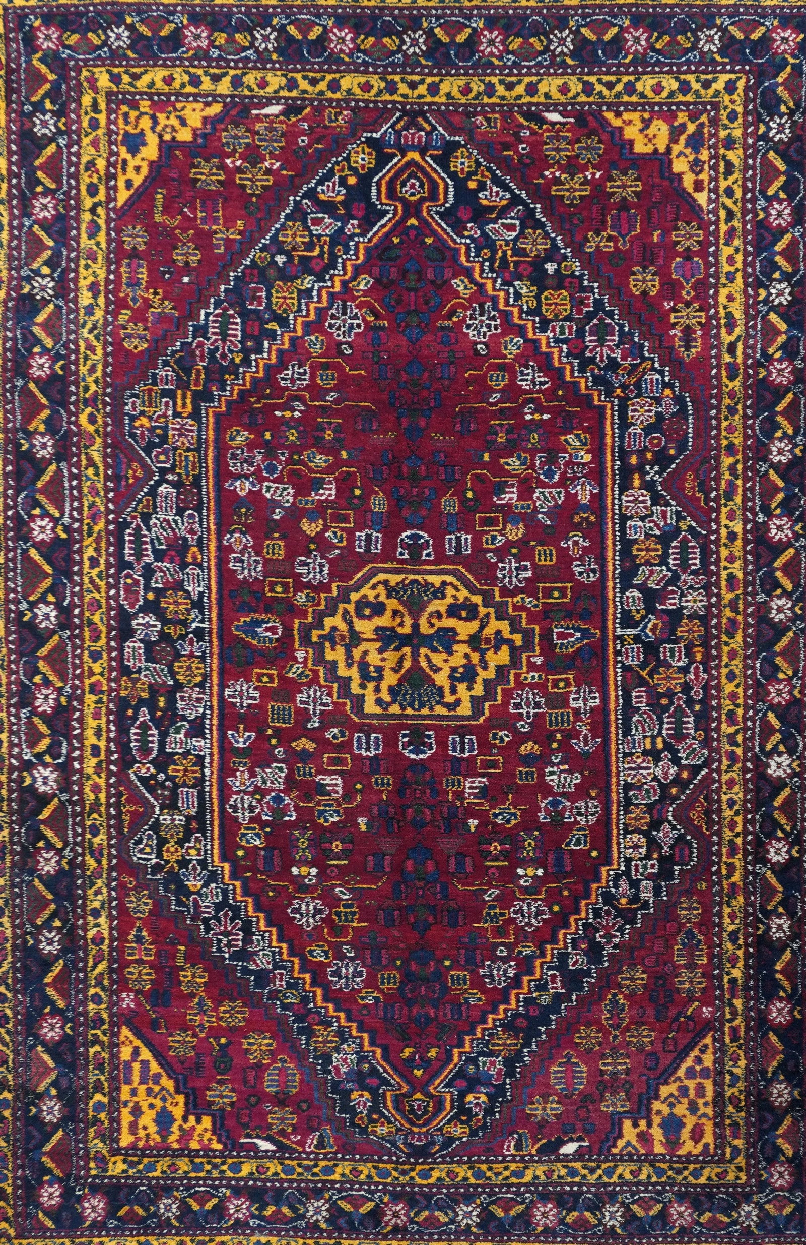 Antique Afshar Persian Rug-5"²3"³ × 7"²7"³ - 4