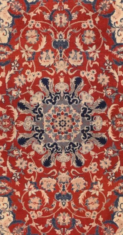 1970s Isfahan Persian Hand Made Rug-4"² × 6"² - 2