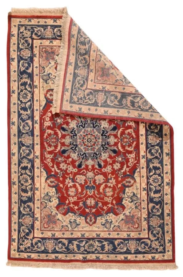 1970s Isfahan Persian Hand Made Rug-4"² × 6"² - 3