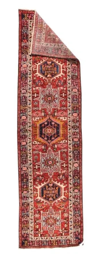 1940s Persian Karajeh Heriz Rug-3"²10"³ × 9"² - 2