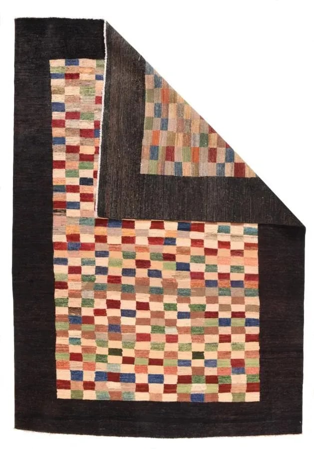 1970s Vintage Persian Tribal Gabbeh Rug-6"²6"³ × 9"²5"³ - 3