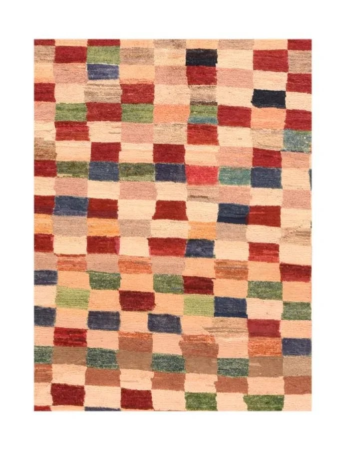 1970s Vintage Persian Tribal Gabbeh Rug-6"²6"³ × 9"²5"³ - 4