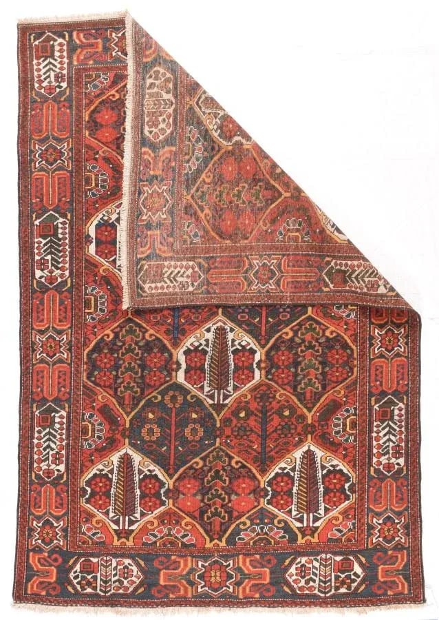 1930s Semi Antique Hand Made Bakhtiari Persian Rug-4"²8"³ × 6"²8"³ - 2
