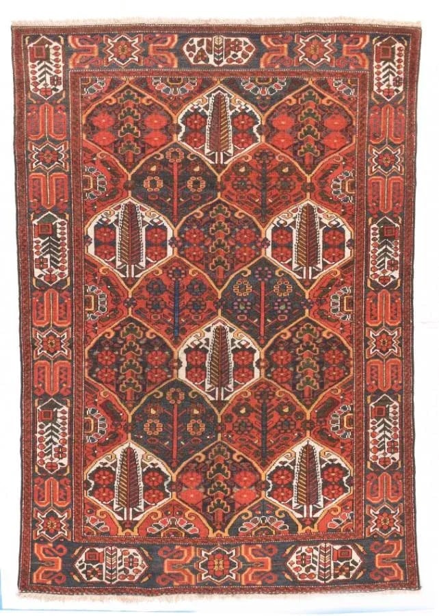 1930s Semi Antique Hand Made Bakhtiari Persian Rug-4"²8"³ × 6"²8"³ - 5