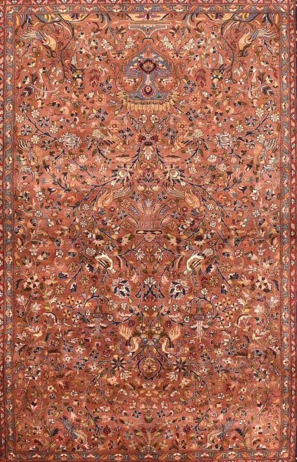 Indian Tabriz Rug 5'0" X 7'4'' - 2