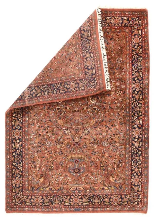 Indian Tabriz Rug 5'0" X 7'4'' - 3