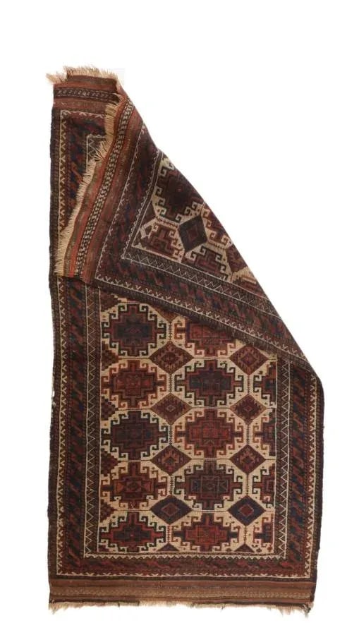 Antique Persian Balouch Tribal Rug 2'9'' X 5'2'' - 3