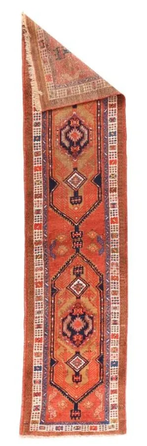 1940s Semi-Antique Persian Heriz Rug-2"²8"³ × 11"²8"³ - 3