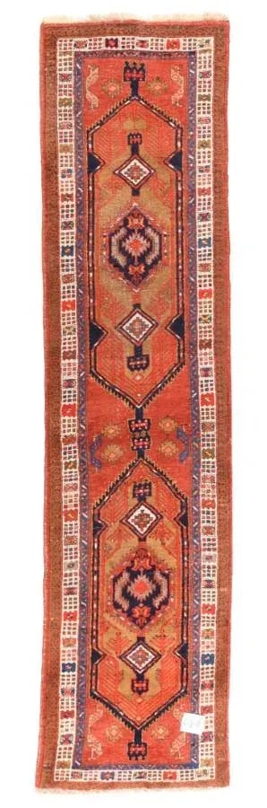 1940s Semi-Antique Persian Heriz Rug-2"²8"³ × 11"²8"³ - 6