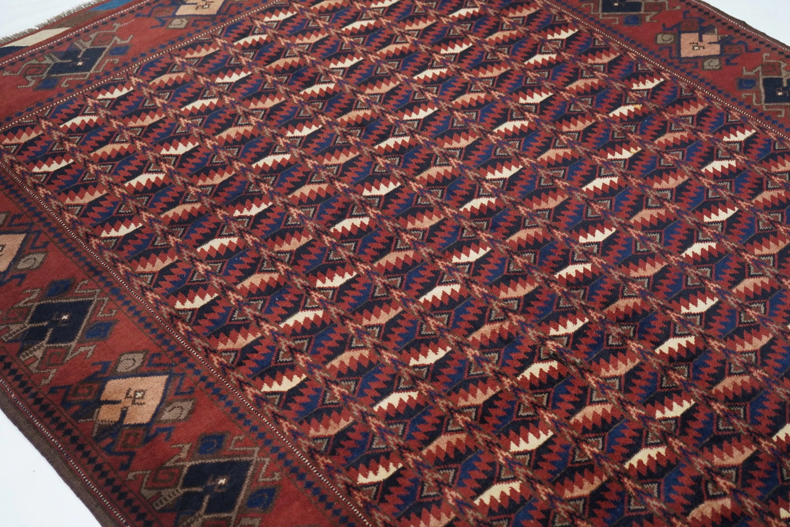 Semi Antique Hand Made Afghani Afghanestan Rug - 11