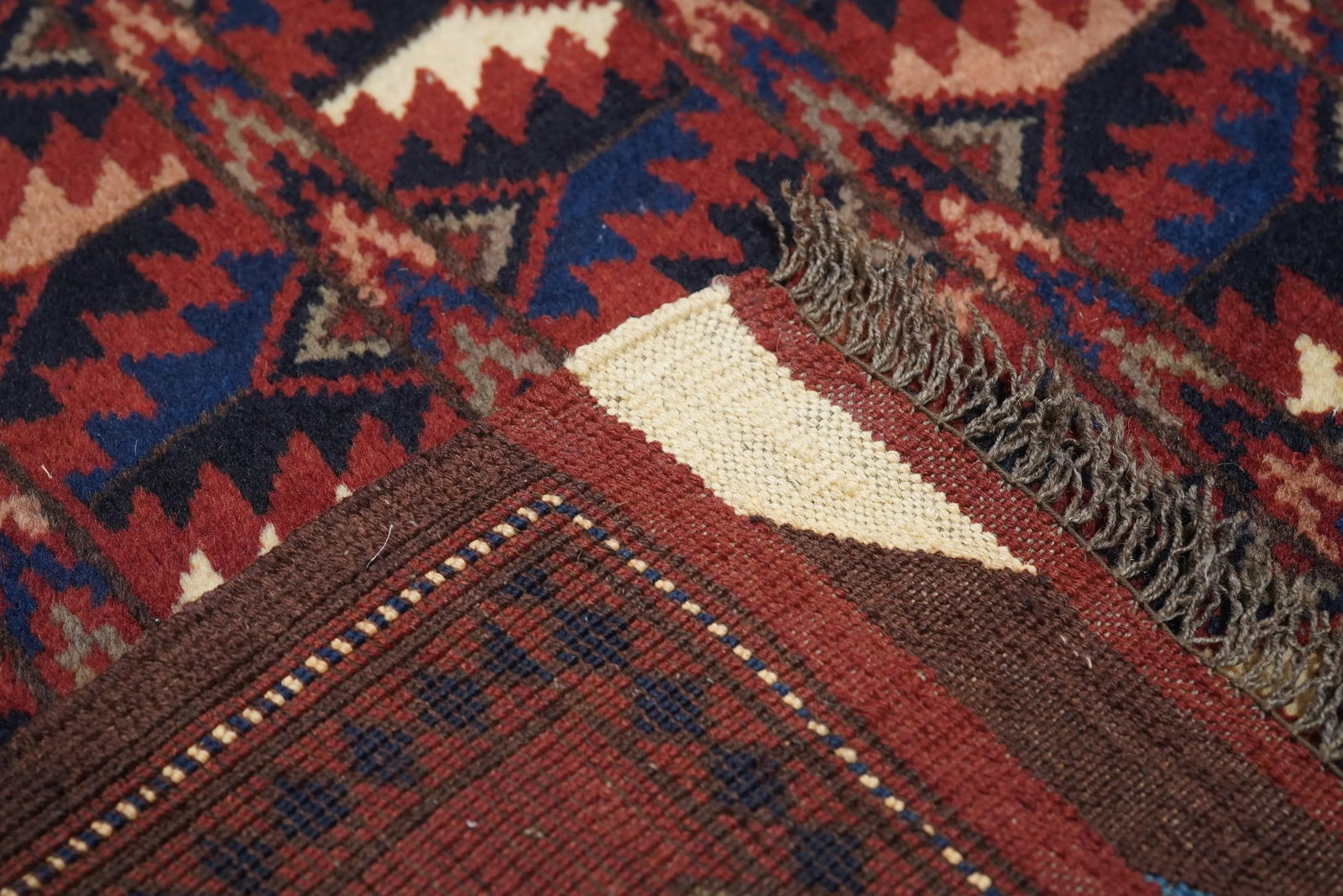 Semi Antique Hand Made Afghani Afghanestan Rug - 14