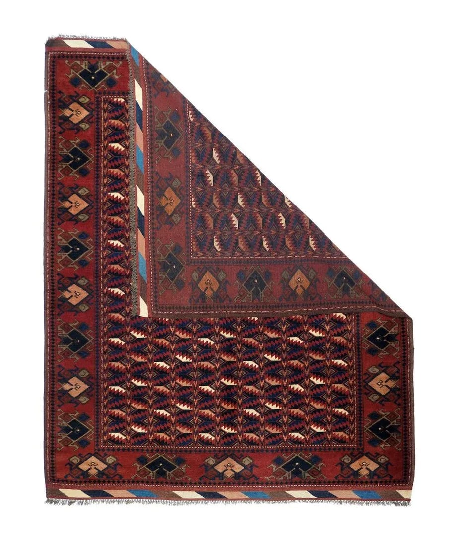 Semi Antique Hand Made Afghani Afghanestan Rug - 3