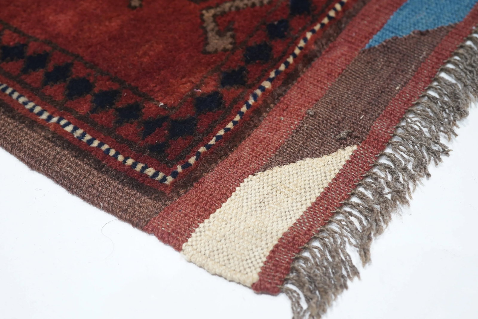 Semi Antique Hand Made Afghani Afghanestan Rug - 5