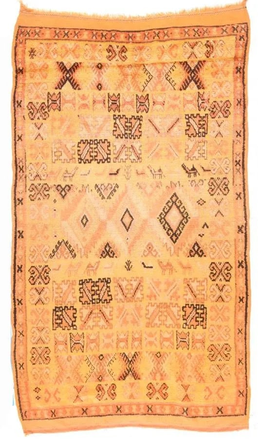 1920s Antique Handmade Marakesh Moroccan Rug- 4"²10"³ × 8"²9"³ - 5