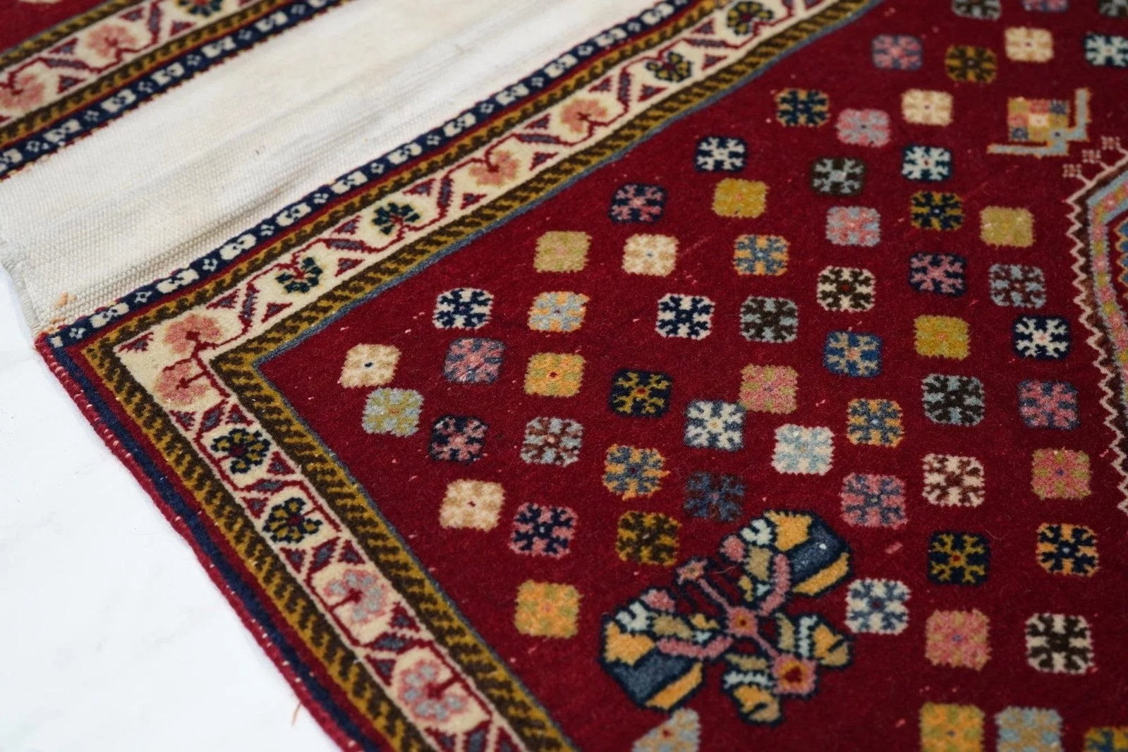 Extremely Fine Pair of Saddle Bag Persian Kashkouli Rug 2'0" X 4'0" - 5