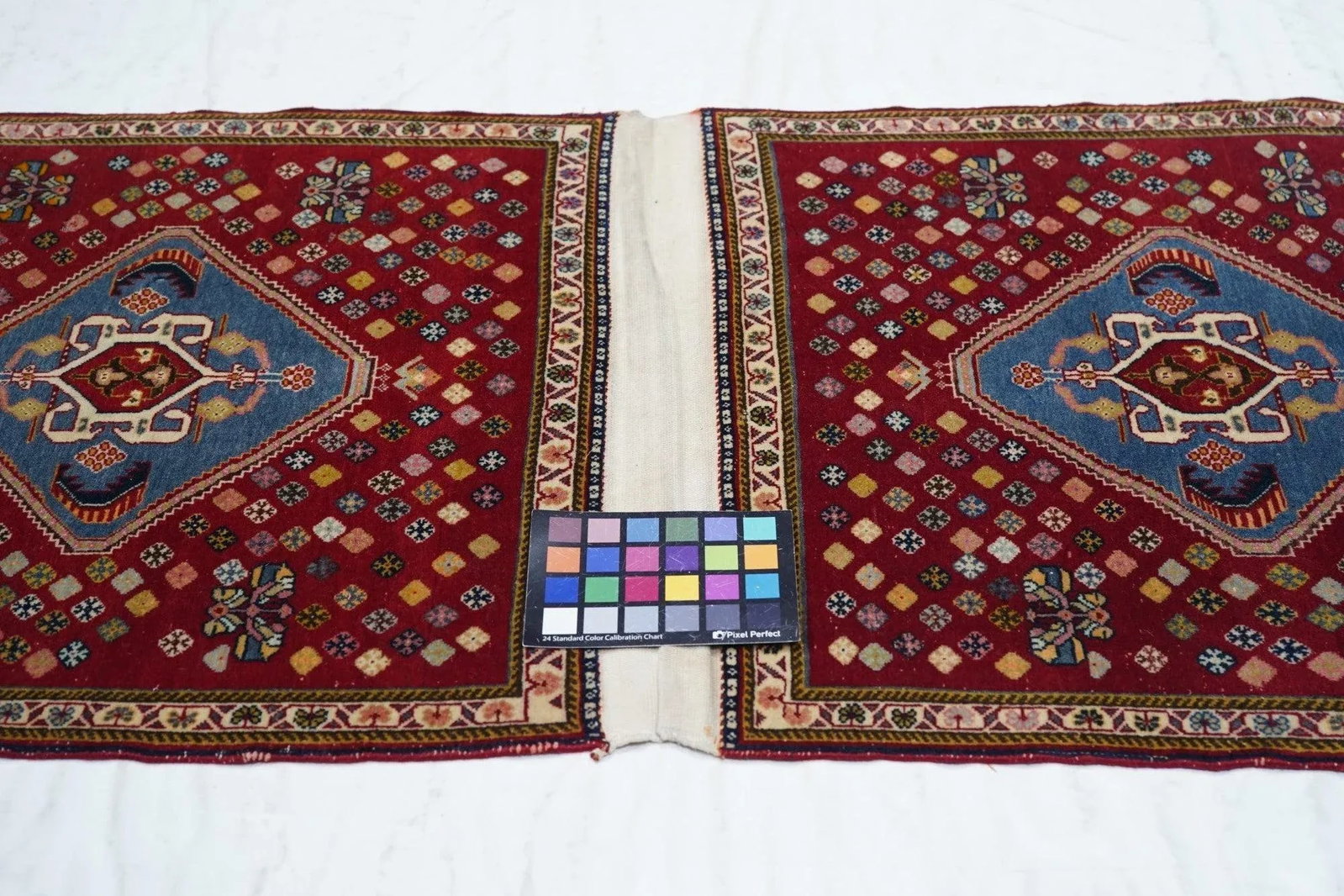 Extremely Fine Pair of Saddle Bag Persian Kashkouli Rug 2'0" X 4'0" - 6