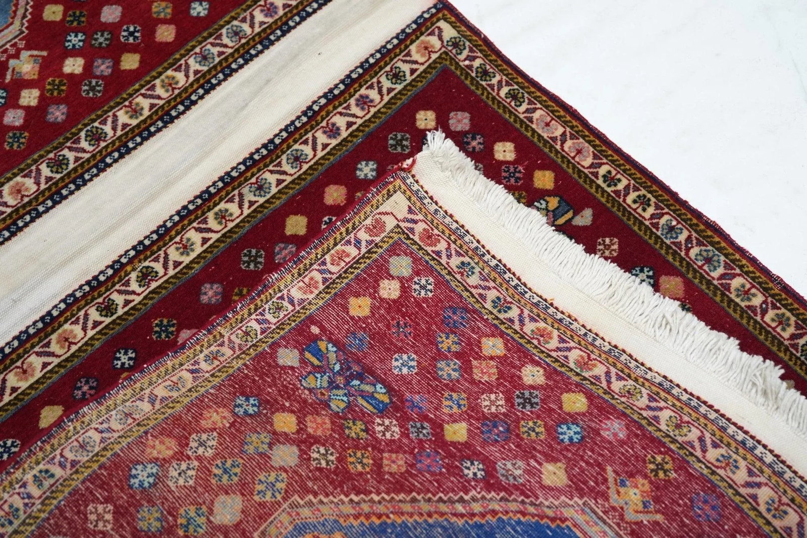 Extremely Fine Pair of Saddle Bag Persian Kashkouli Rug 2'0" X 4'0" - 9