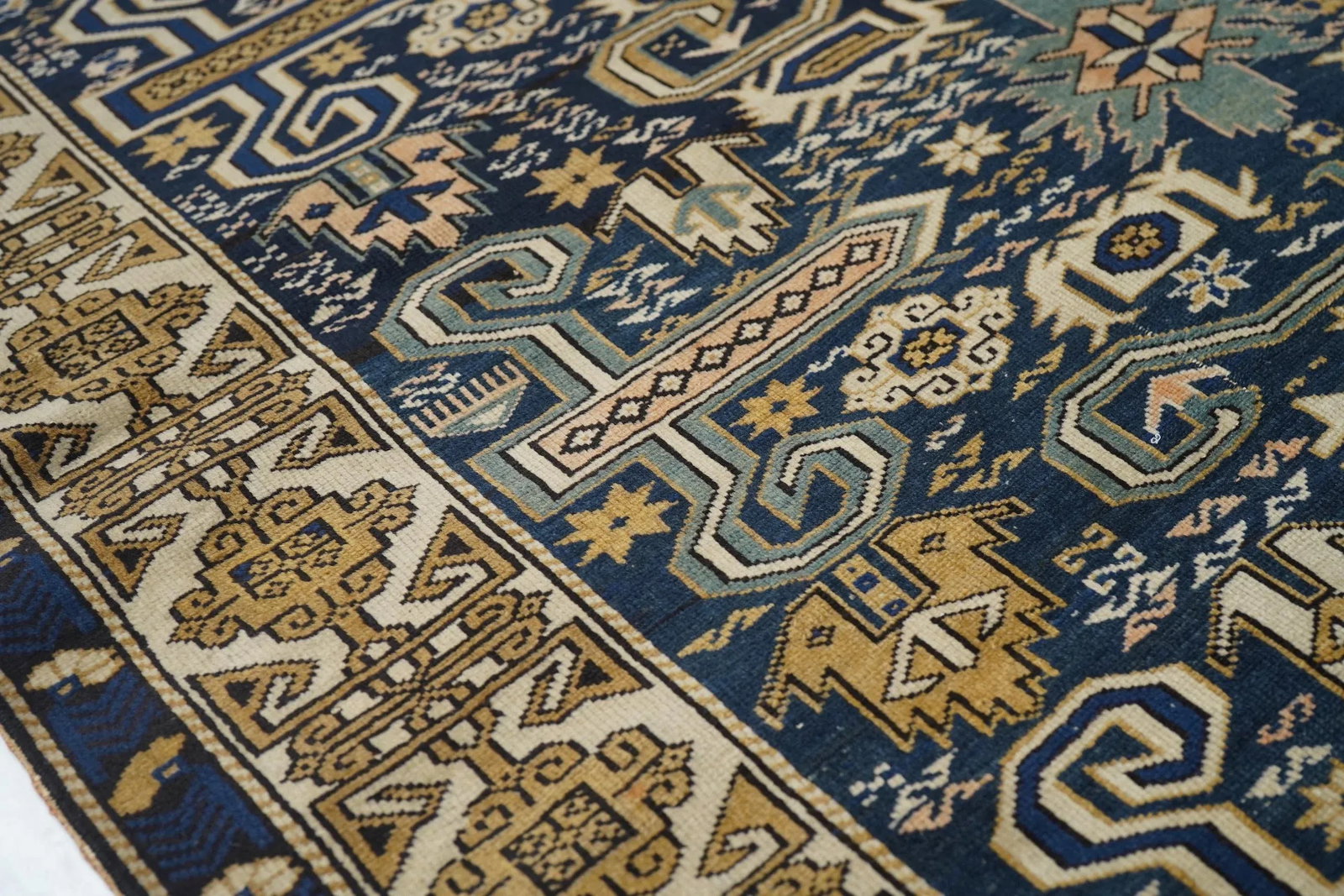 Antique Caucasian Shirvan Rug 3'10'' X 5'5'' - 3