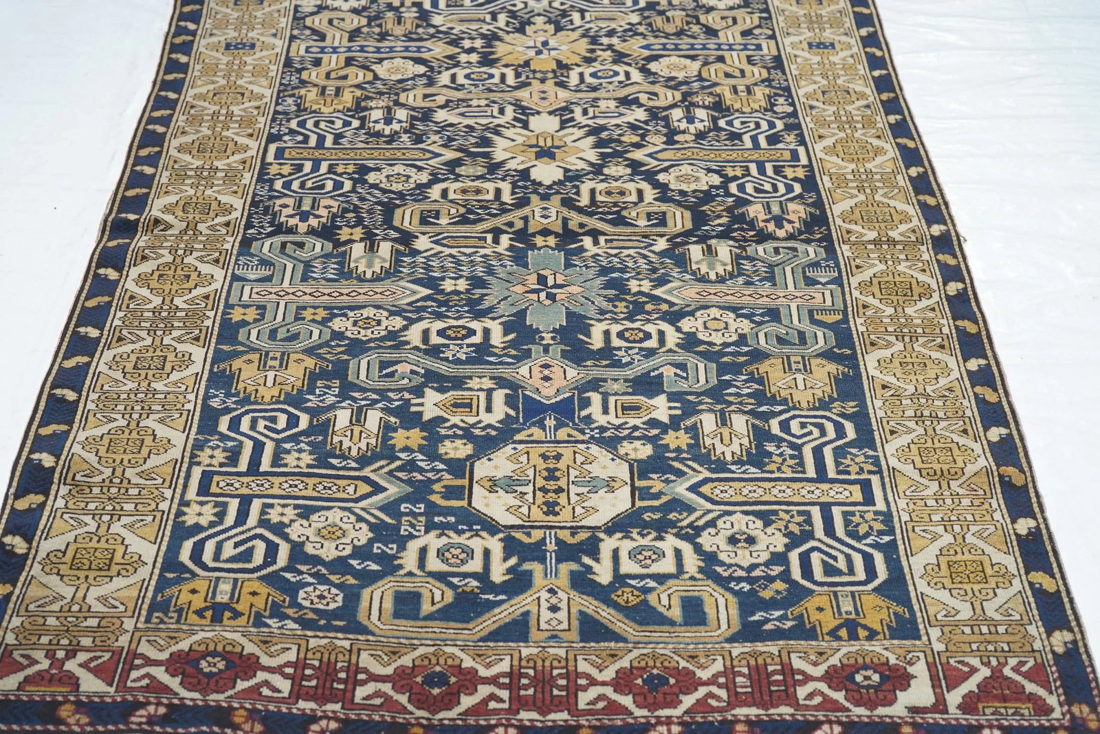Antique Caucasian Shirvan Rug 3'10'' X 5'5'' - 6