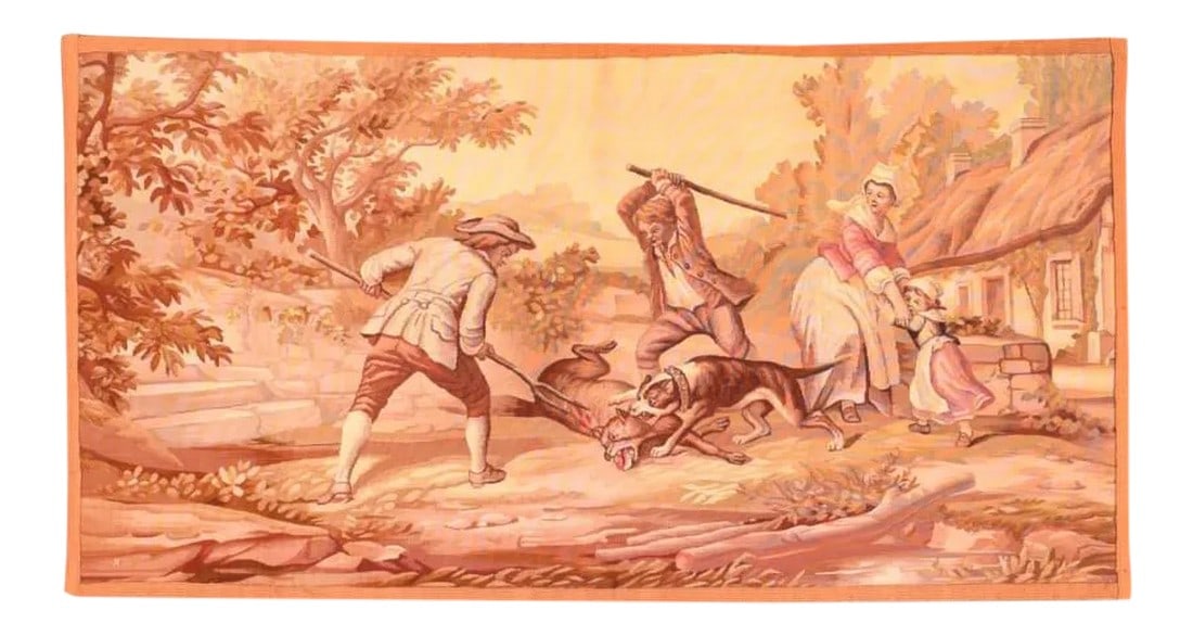 Late 19th Century Antque Pictorial French Tapestry (1 of 5)