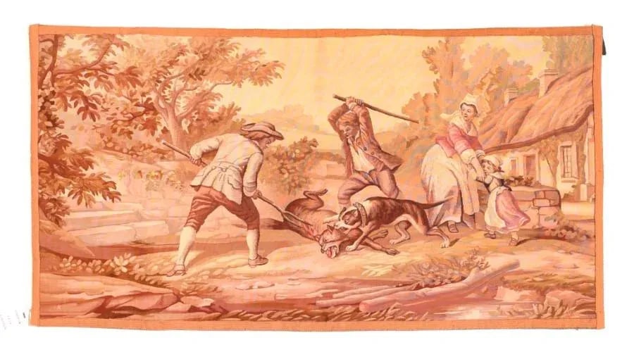 Late 19th Century Antque Pictorial French Tapestry - 5
