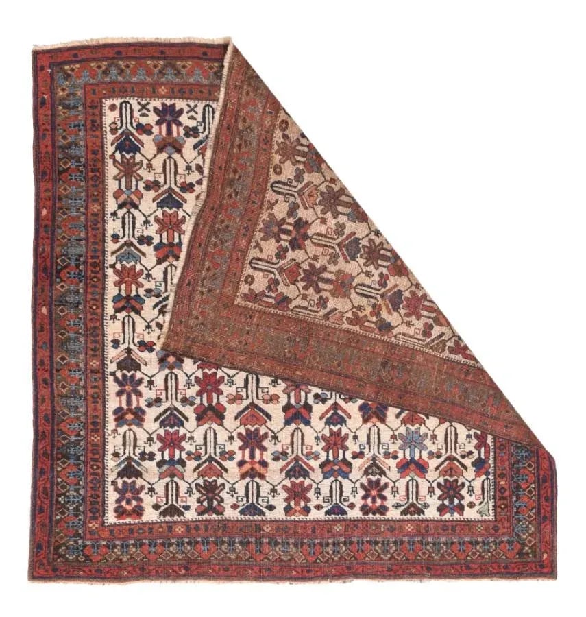 Antique Afshar Persian Rug- 3"²5"³ × 3"²6"³ - 2