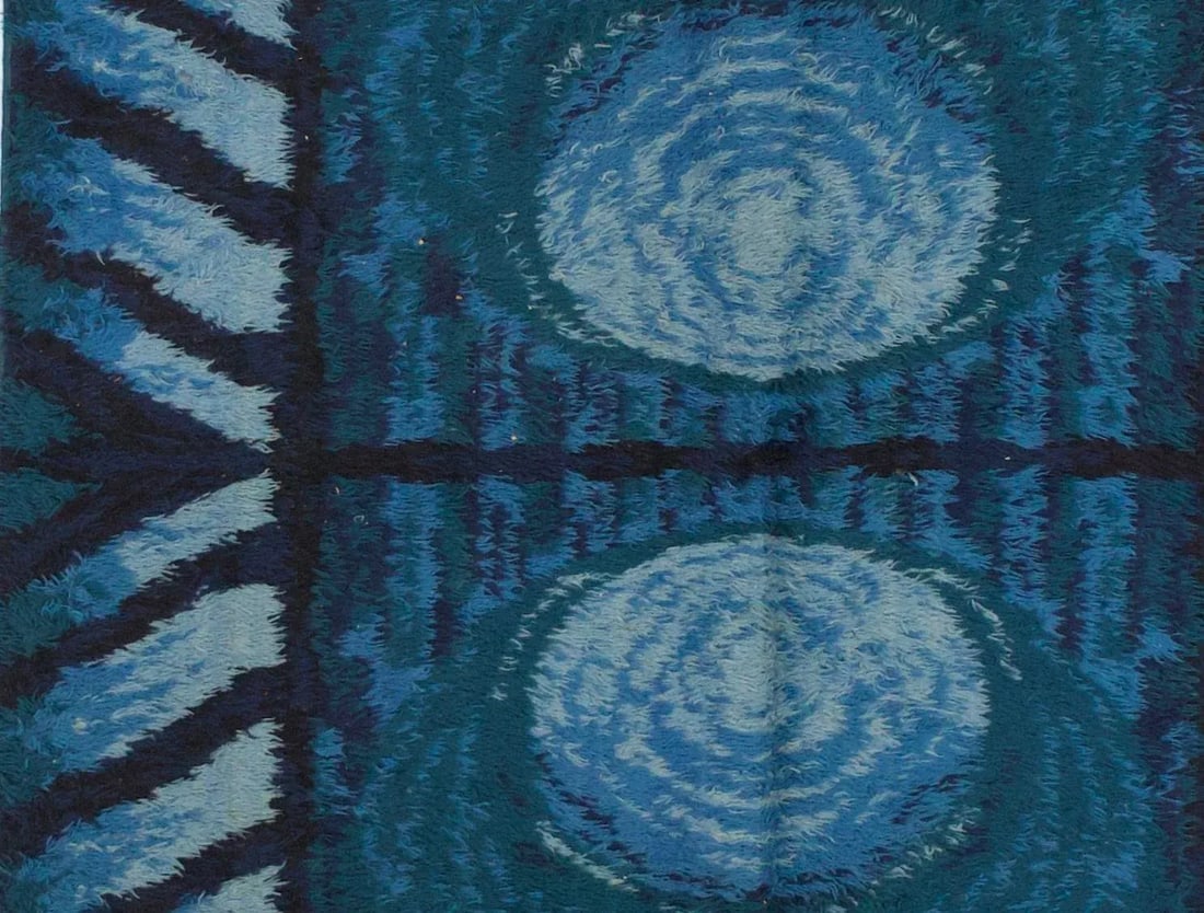 Vintage European Shag Wool Rug 5'6" X 7'9" - 2