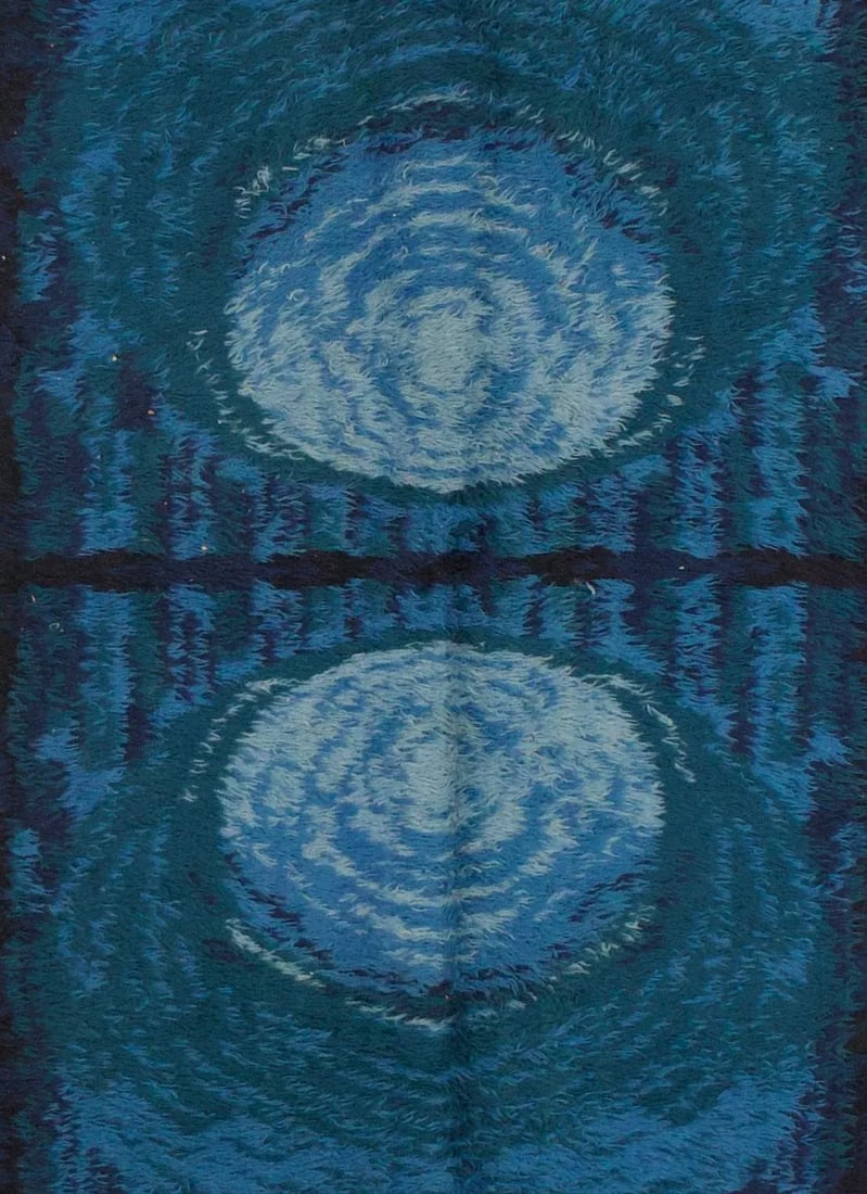 Vintage European Shag Wool Rug 5'6" X 7'9" - 4
