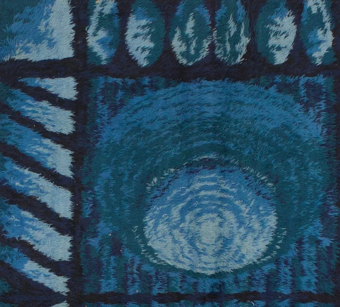 Vintage European Shag Wool Rug 5'6" X 7'9" - 5