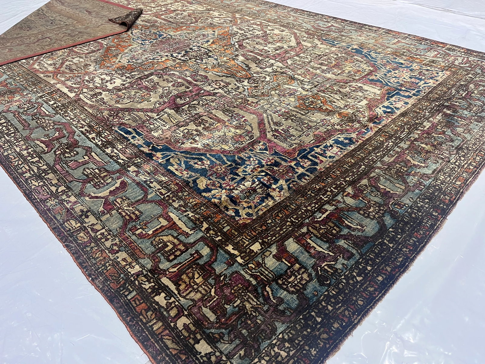 Extremely Fine Antique Persian Silk Mohtasham Kashan Rug 6'5" X 10'0" - 4