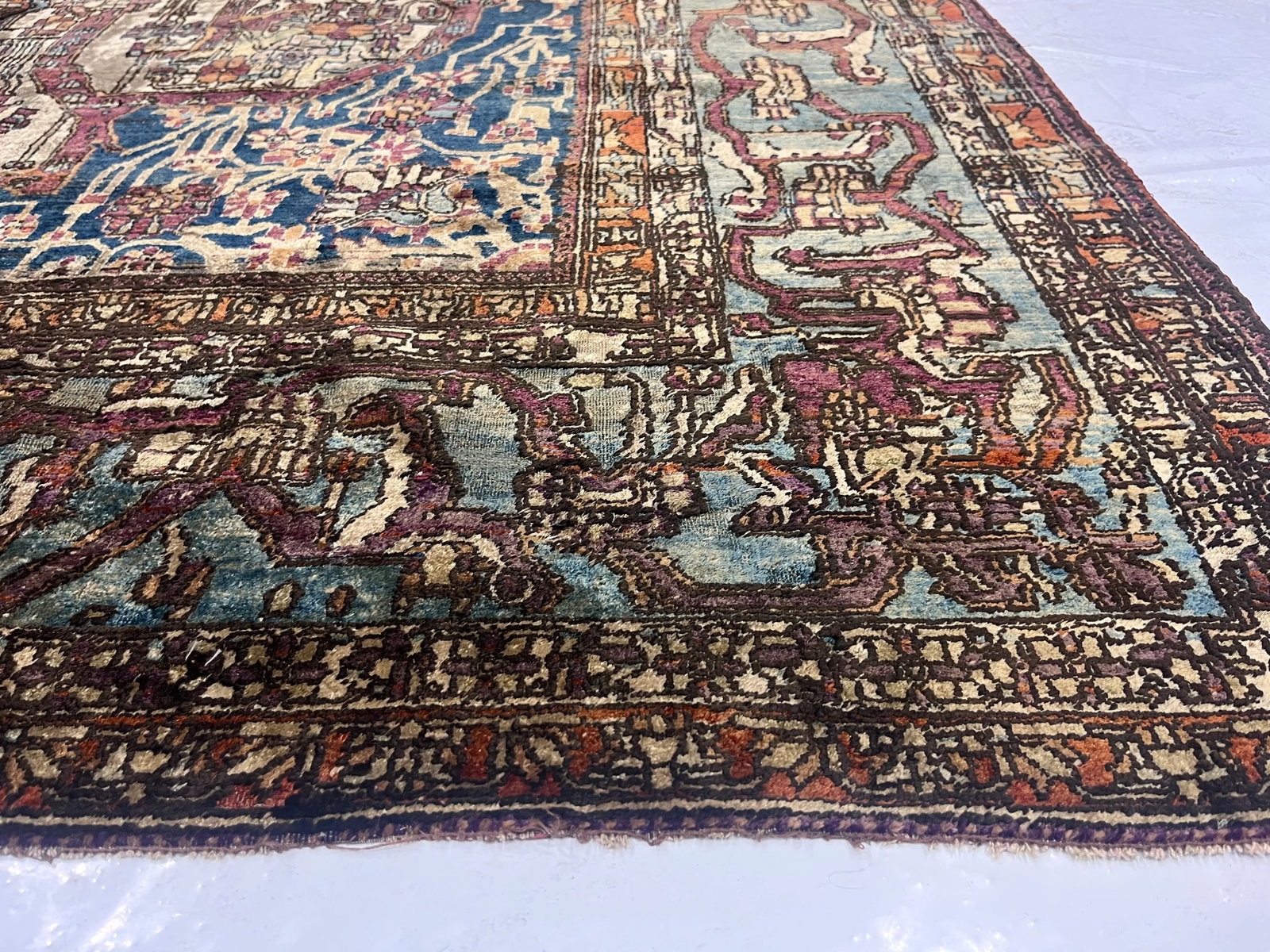 Extremely Fine Antique Persian Silk Mohtasham Kashan Rug 6'5" X 10'0" - 7