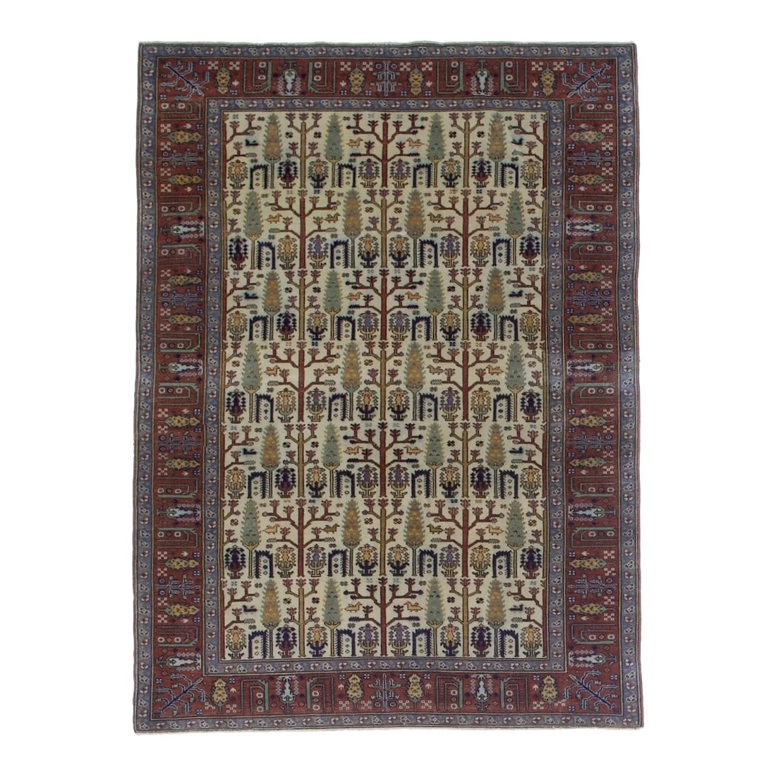Vintage Turkish Sivas Rug 5'2" X 7'1": Vintage Turkish Sivas Rug 5'2" x 7'1". Condition: Alterations: Unknown Imperfections: Some Imperfections Condition Notes: Good. Dimensions: Height: 0.01 in. Width: 62.4 in. Depth: 85.2 in. Category: