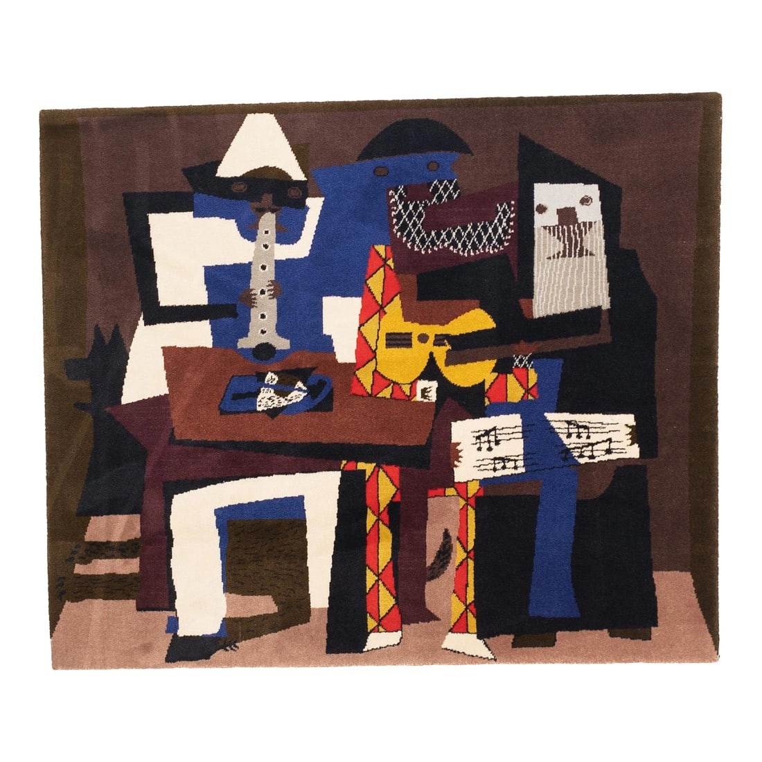 Mid Century French Tapestry Inspired by Picasso Design 5'7" X 6'7" (1 of 5)