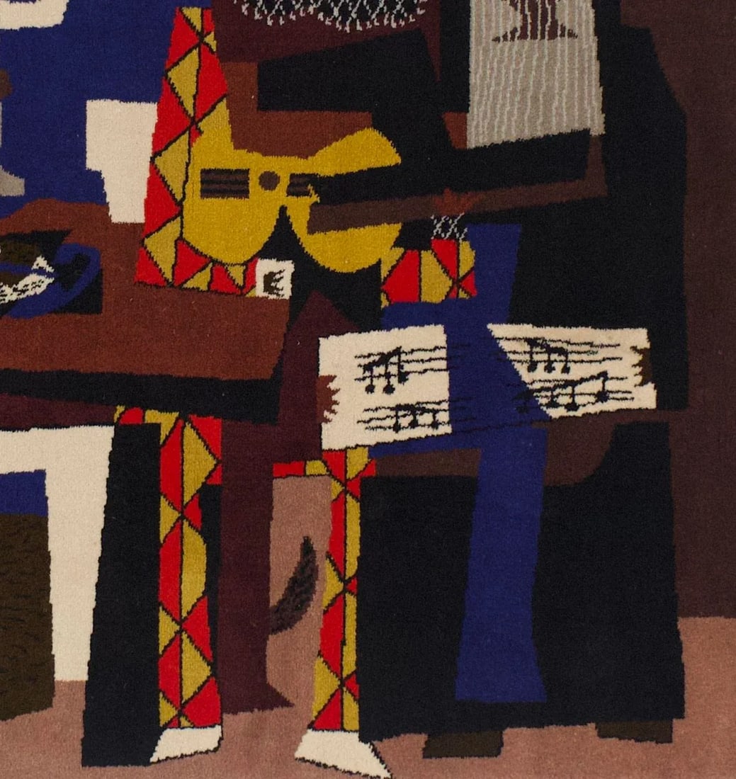 Mid Century French Tapestry Inspired by Picasso Design 5'7" X 6'7" - 4