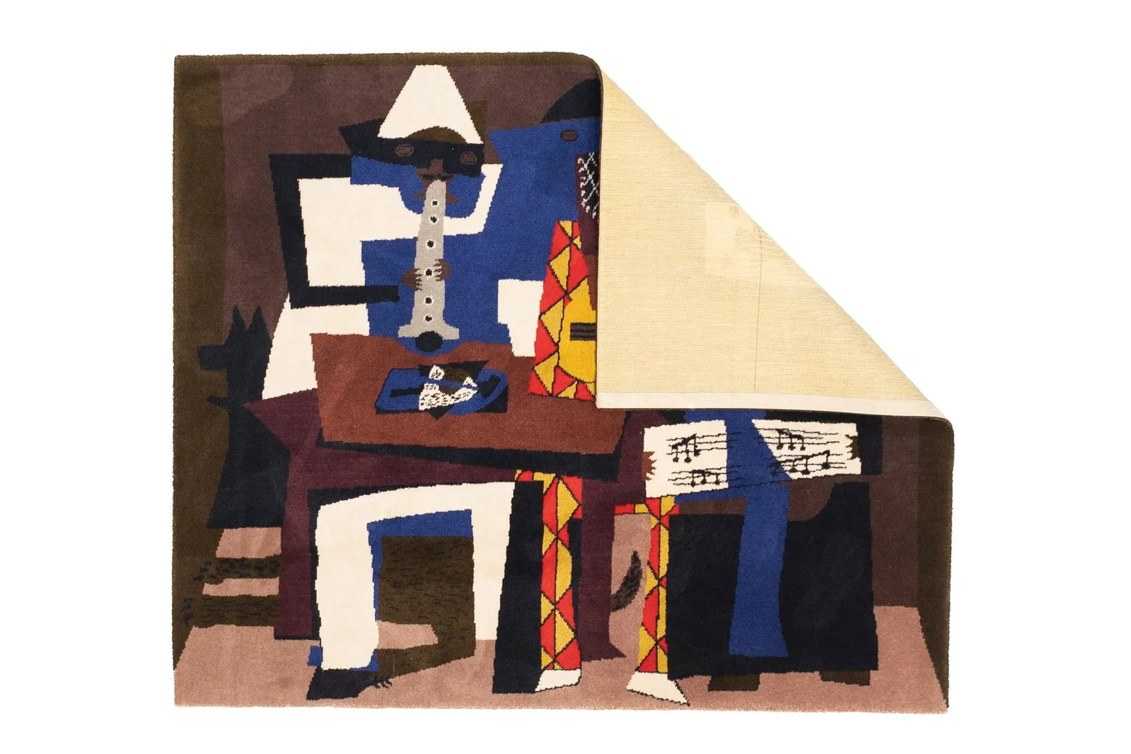 Mid Century French Tapestry Inspired by Picasso Design 5'7" X 6'7" - 5