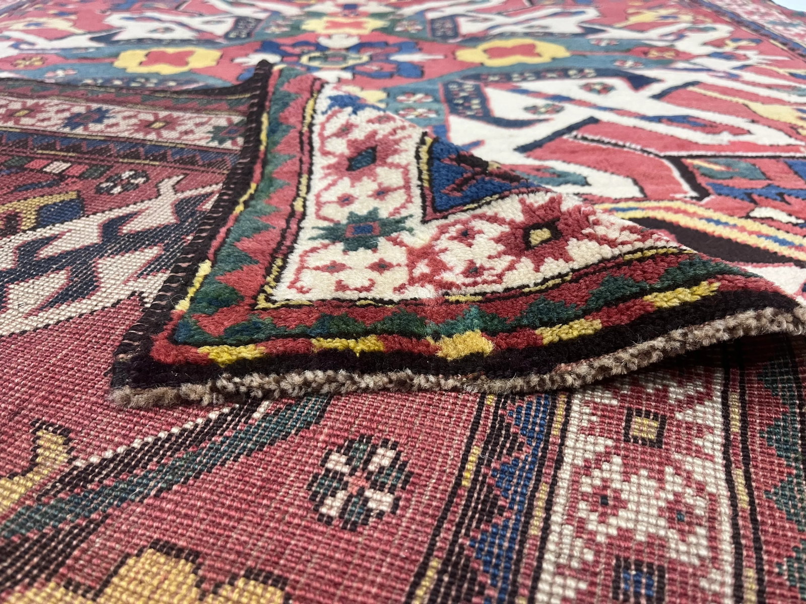 Fine Antique Kazak Wool Rug 4'9" X 7'2" - 5