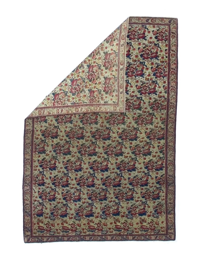 Antique Persian Farahan Rug 4'4" X 6'5" - 2