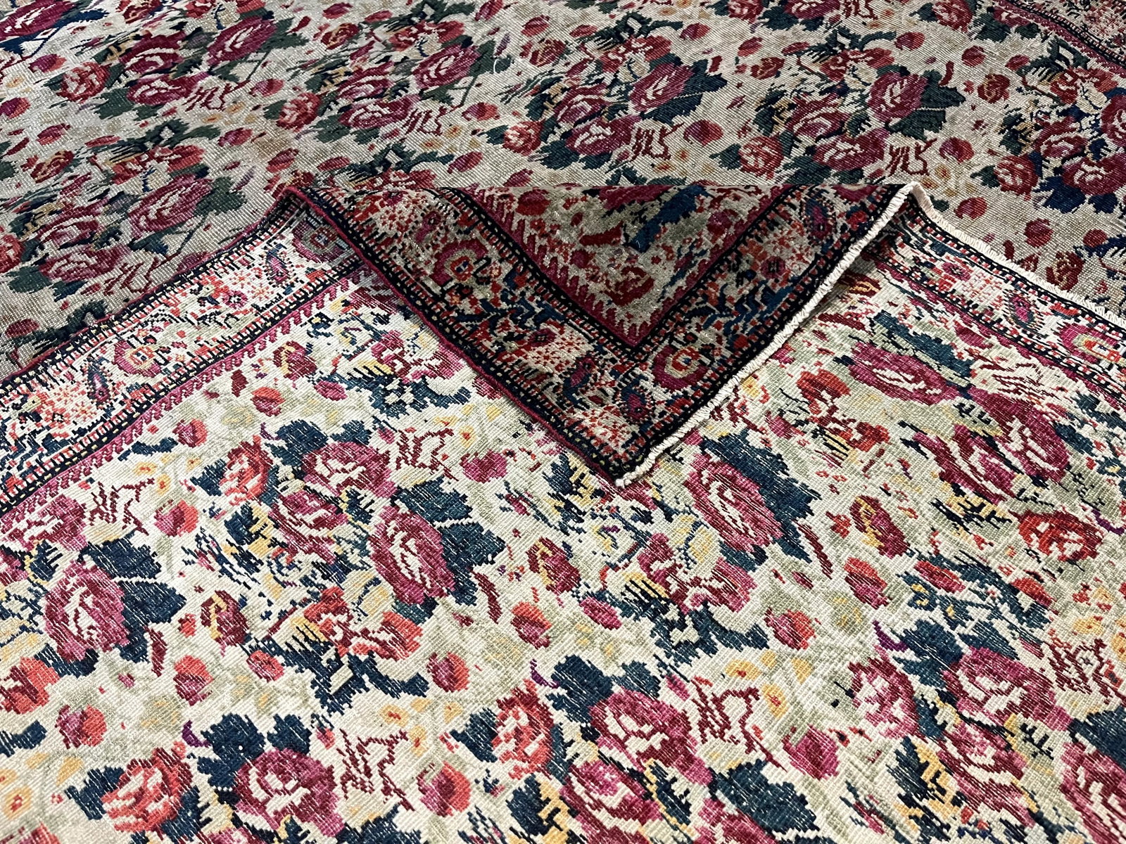 Antique Persian Farahan Rug 4'4" X 6'5" - 5