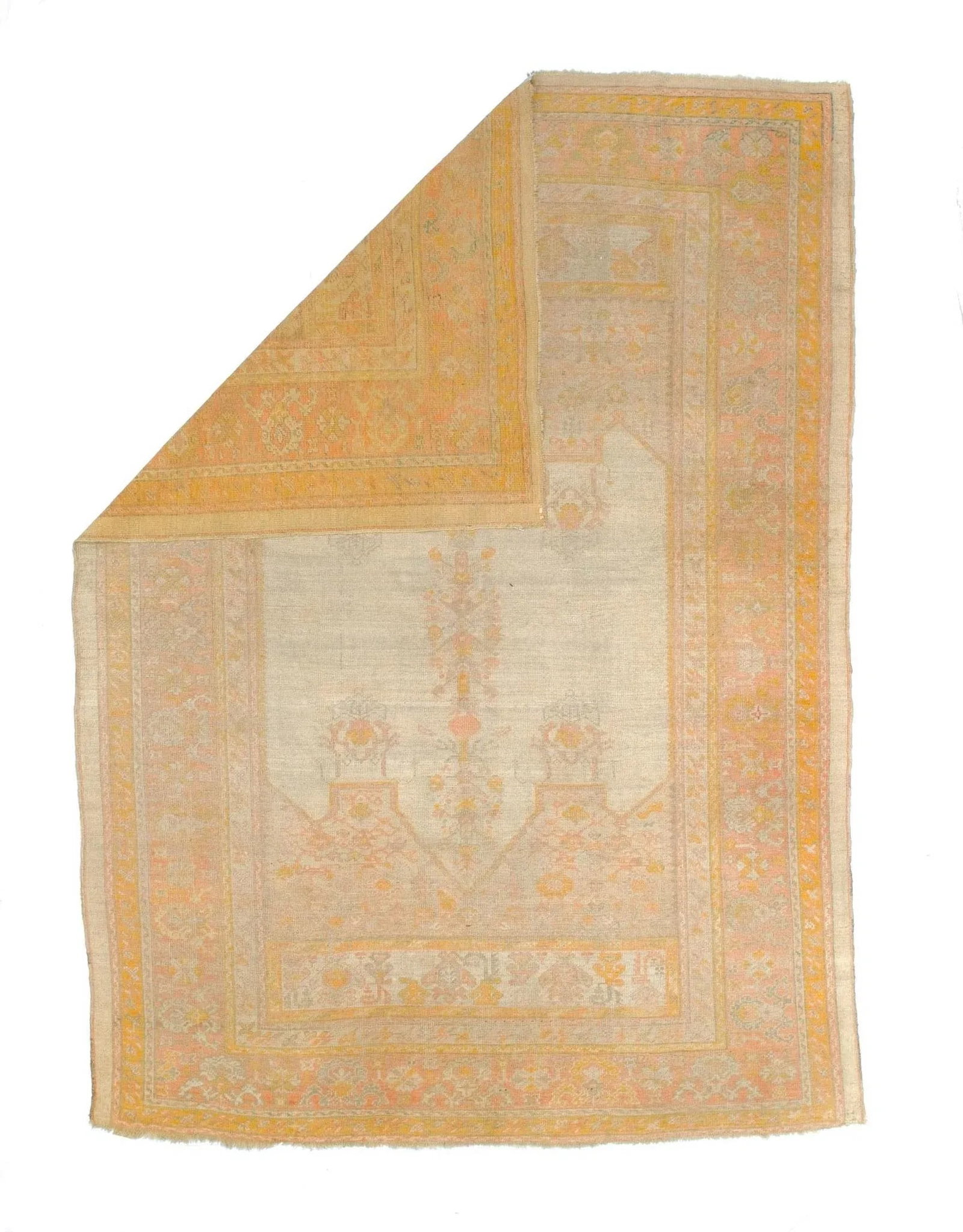 Fine Antique Turkish Oushak Rug 8'8" X 12' - 2