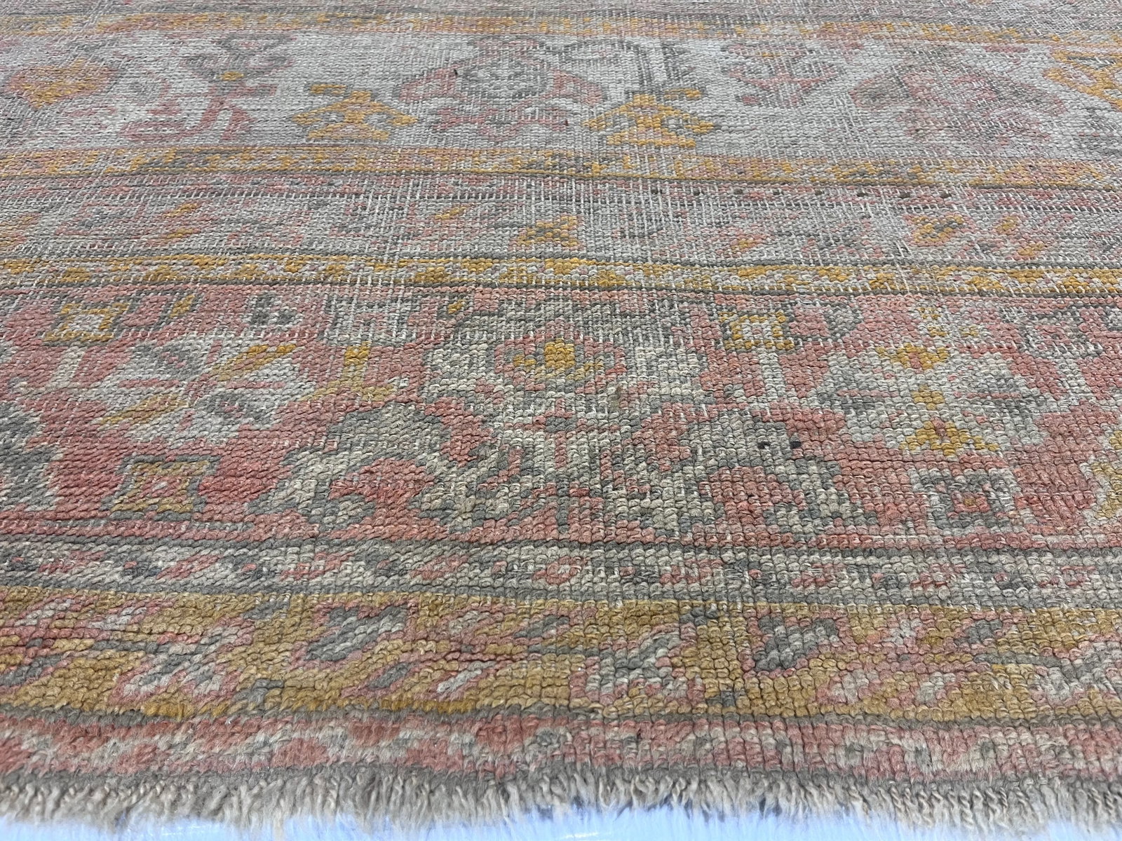 Fine Antique Turkish Oushak Rug 8'8" X 12' - 4