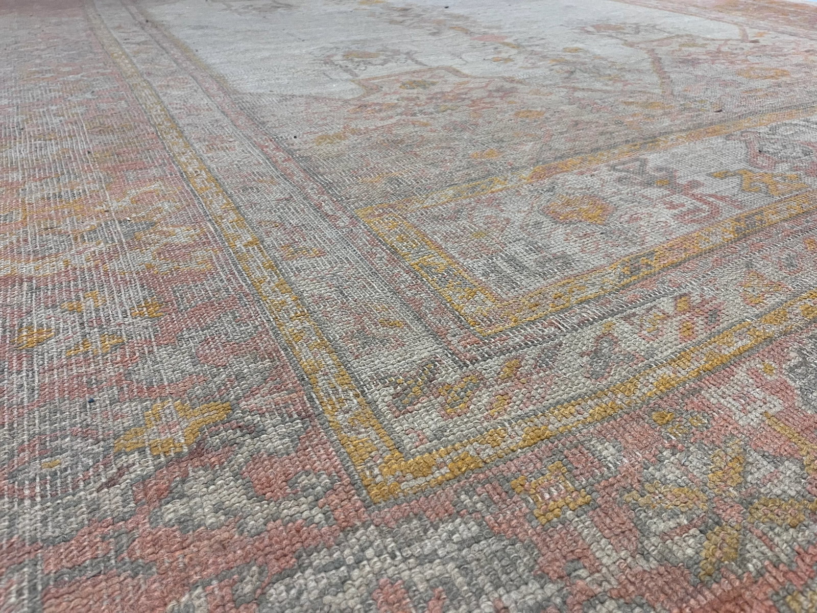Fine Antique Turkish Oushak Rug 8'8" X 12' - 5
