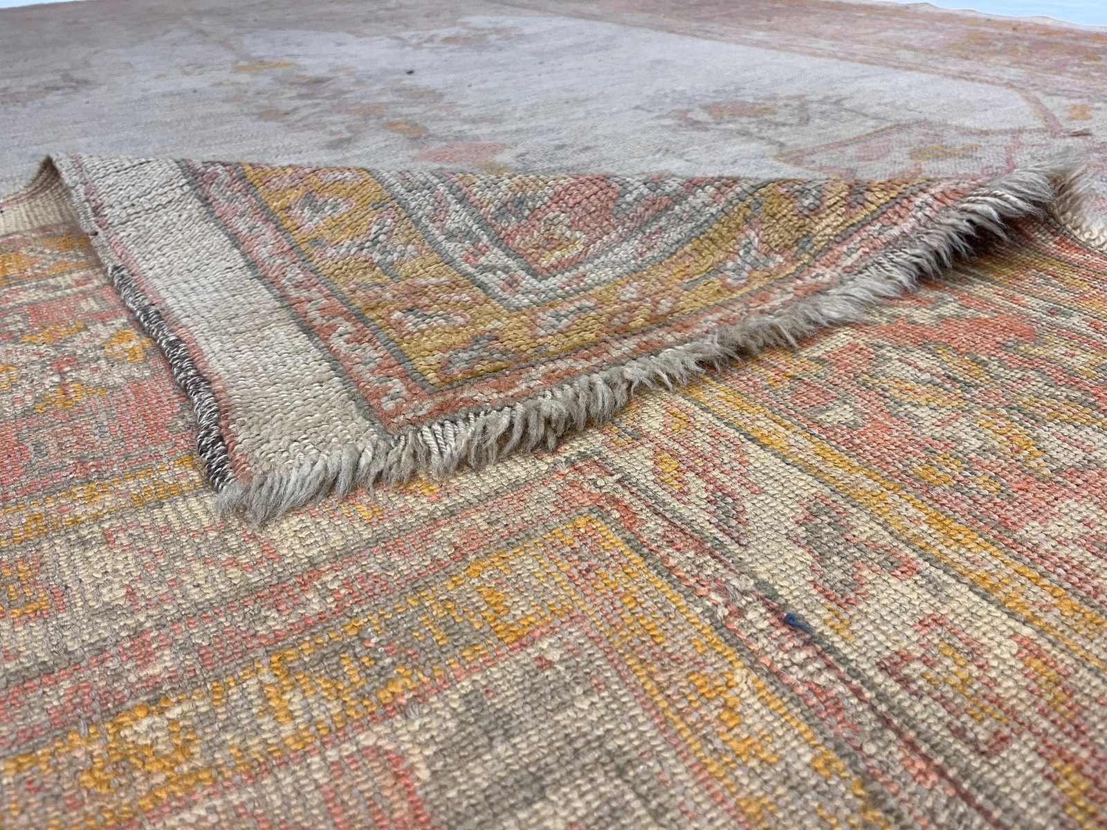Fine Antique Turkish Oushak Rug 8'8" X 12' - 6