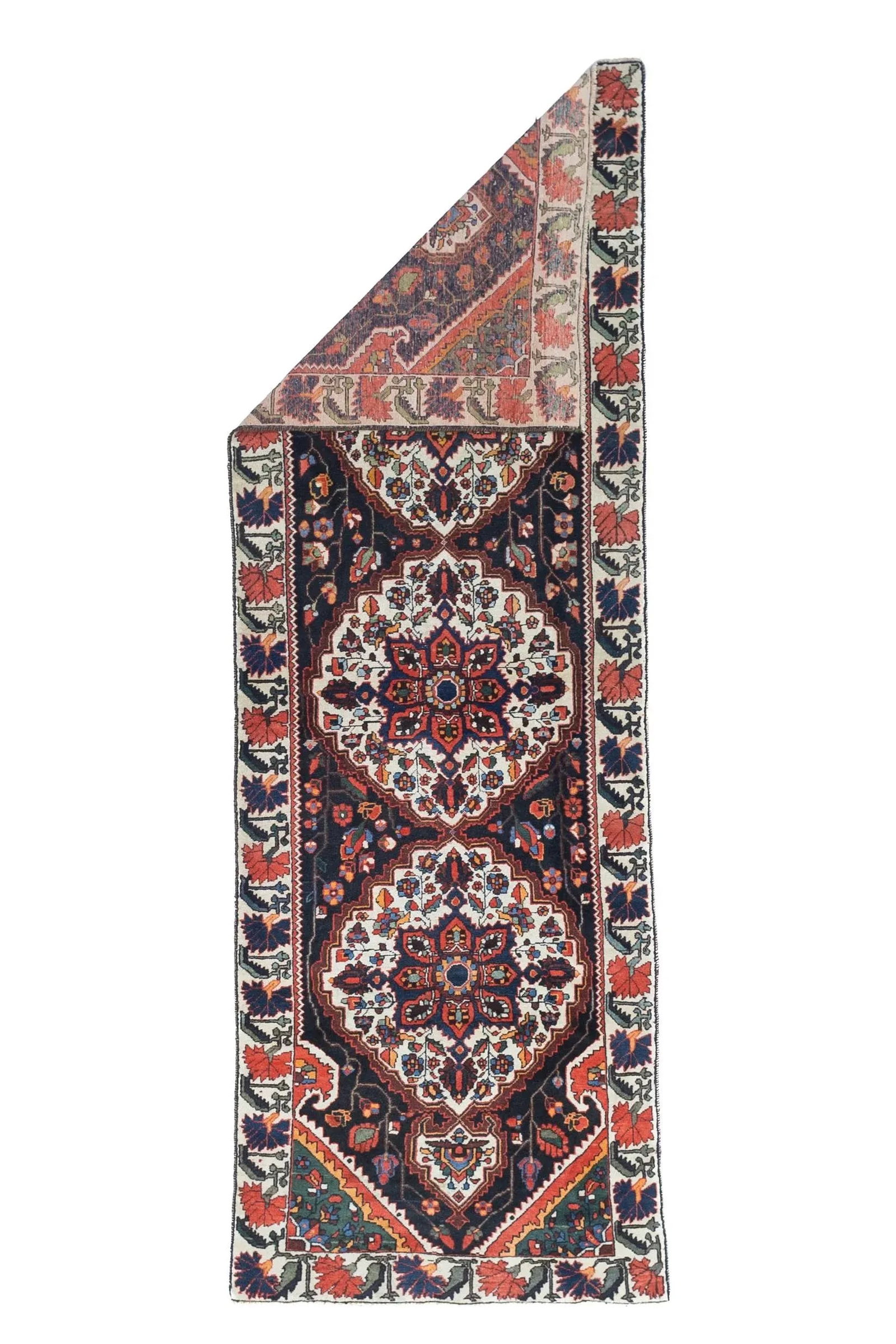 Fine Antique Persian Bakhtiari Rug 3'4" X 9'11" - 2