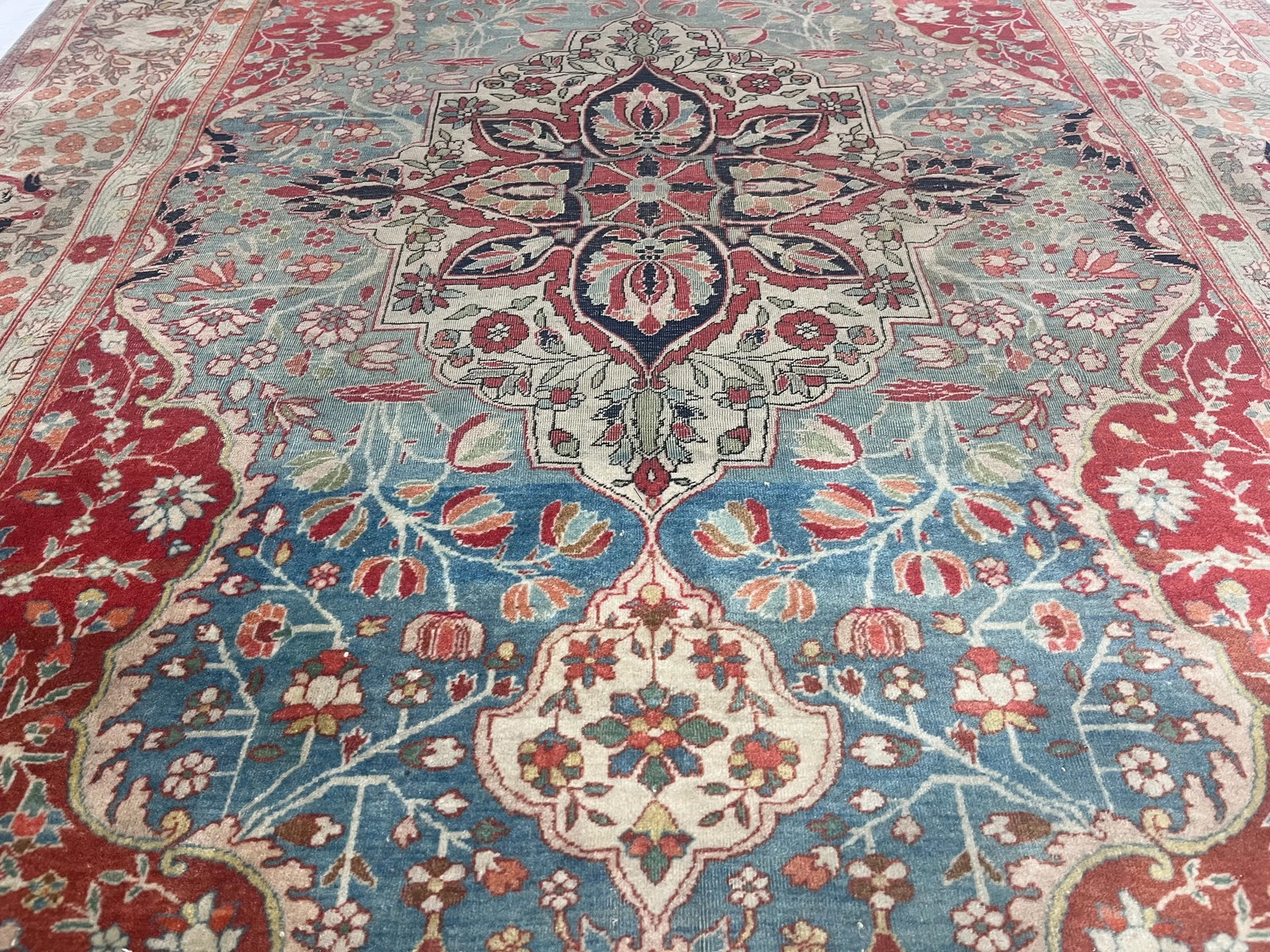 Fine Antique Persian Mohtasham Kashan Rug 4'5" X 6'6" - 5