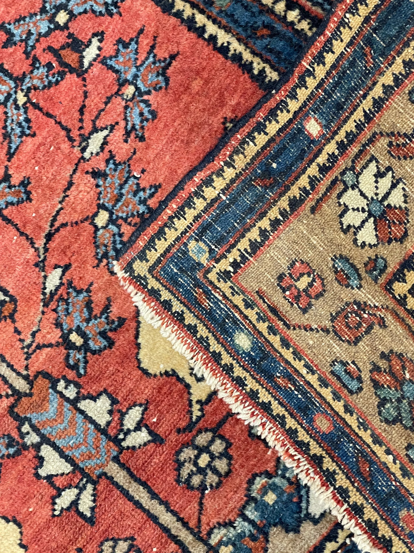 Fine Antique Persian Malayer Wool Rug 3'0" X 5'0" - 10