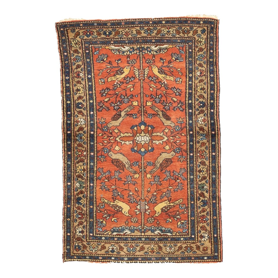 Fine Antique Persian Malayer Wool Rug 3'0" X 5'0" (1 of 10)